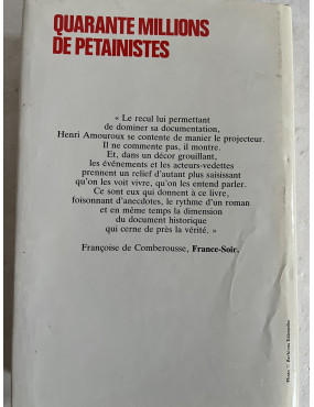 Livre Quarante millions de pétainistes Juin1940-Juin1941 de Henri Amouroux