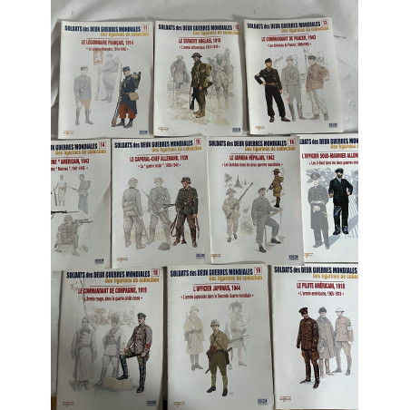 Lot de 10 revues Soldats des deux guerres Mondiales (No 11 à 20)