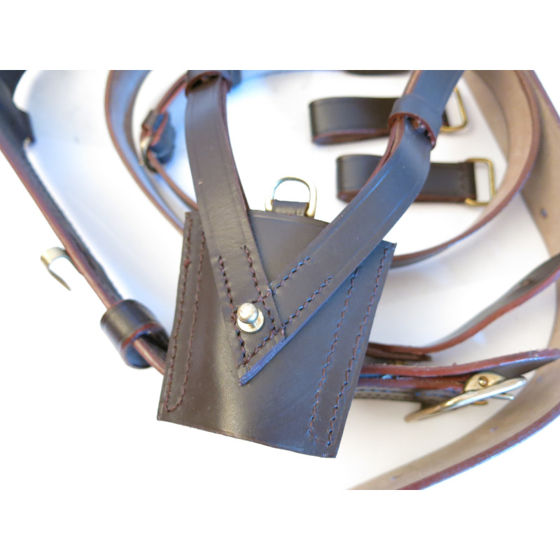 Ensemble Anglais ceinturon cuir Sam Brown Bess