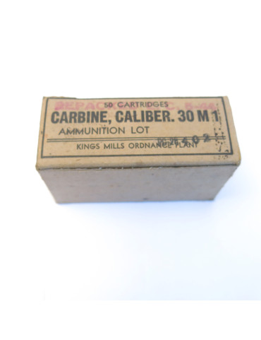 Boite vide originale de cartouches carabine USM1 1944 Kings Mills Ordnance plant c55