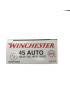 Boite de 50 cartouches Winchester 45 ACP 230 GR FMJ 