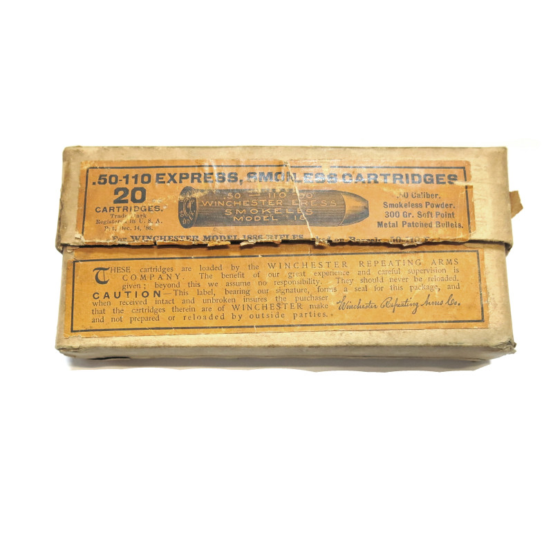 Rare cartouche calibre 50-110 express Winchester WRACO
