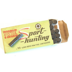 Boite de 50 cartouches  22 long rifle Vostok etui acier laqué 