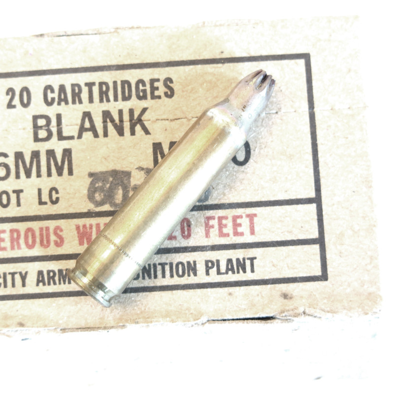 Cartouche 5.56 a blanc feuillette US LC 1978