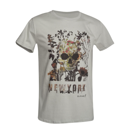 T-Shirt D.Five Skull Flowers