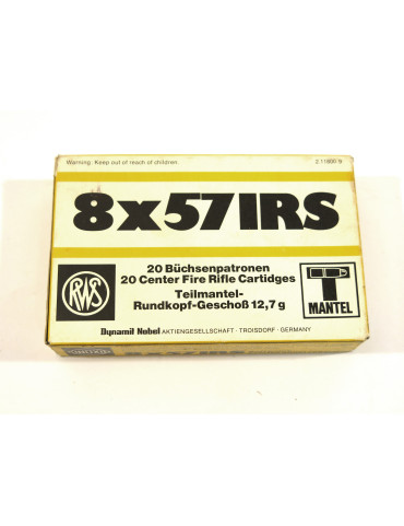 Boite de 20 cartouches 8 x 57 JRS RWS 196 gr 