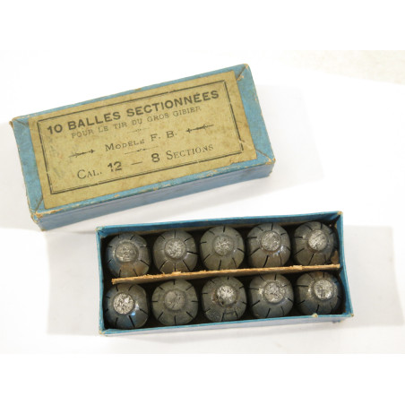 Boite de 10 balles sectionnées cal 12 ref un 1 