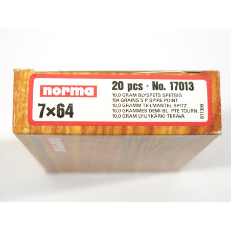Boite de 20  cartouches 7 x 64 Norma 154 gr