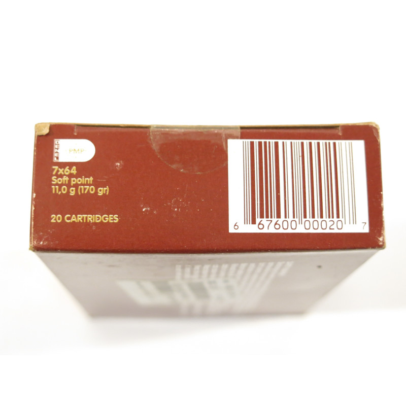 Boite de 20  cartouches 7 x 64 PMP 170 gr
