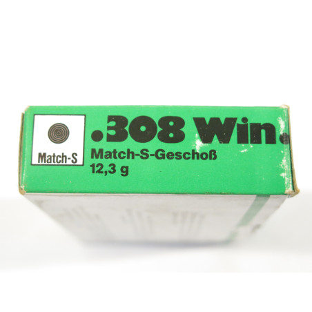 Boite de 20 cartouches RWS 7.62 x 51- 308 12.3 g