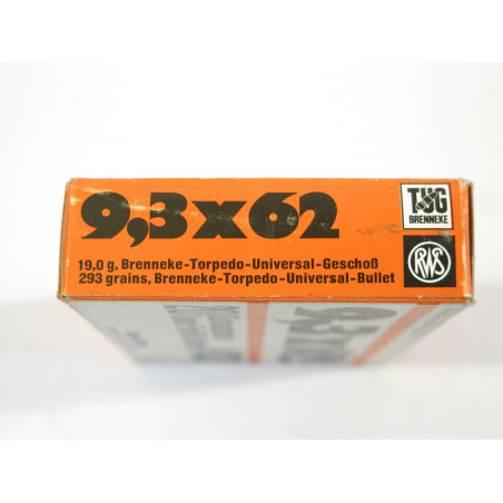 Boite de 20 cartouches  9.3 x 62  RWS  293 gr 