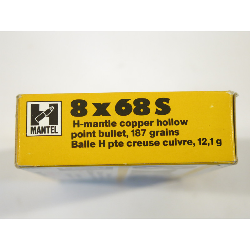 Boite de 10 cartouches 8 x 60 S RWS  180gr