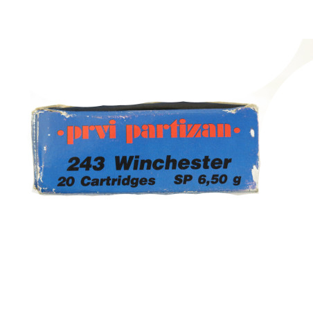 243 Winchester boite de 20 cartouches  Partizan 