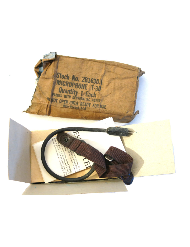 Microphone US T30 daté 1944 dans sa boite ref mi 47