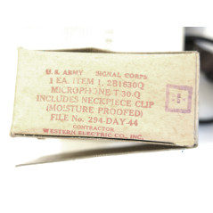 Microphone US T30 daté 1944 dans sa boite ref mi 47