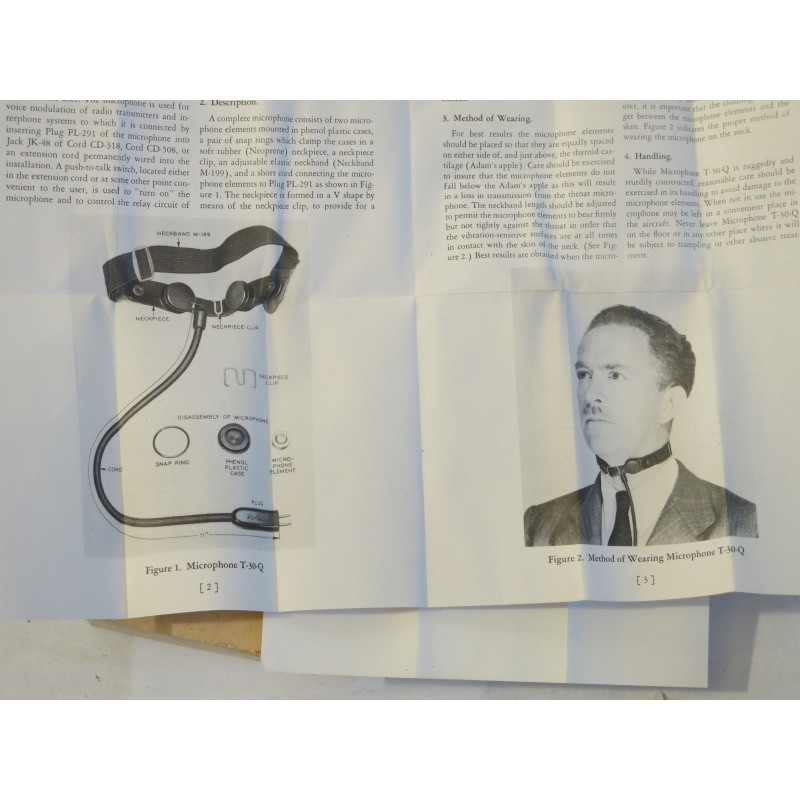 Microphone US T30 daté 1944 dans sa boite ref mi 47