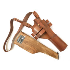 Etui crosse bois M712 Schnell avec brelage pour double chargeur