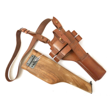 Etui crosse bois M712 Schnell avec brelage pour double chargeur