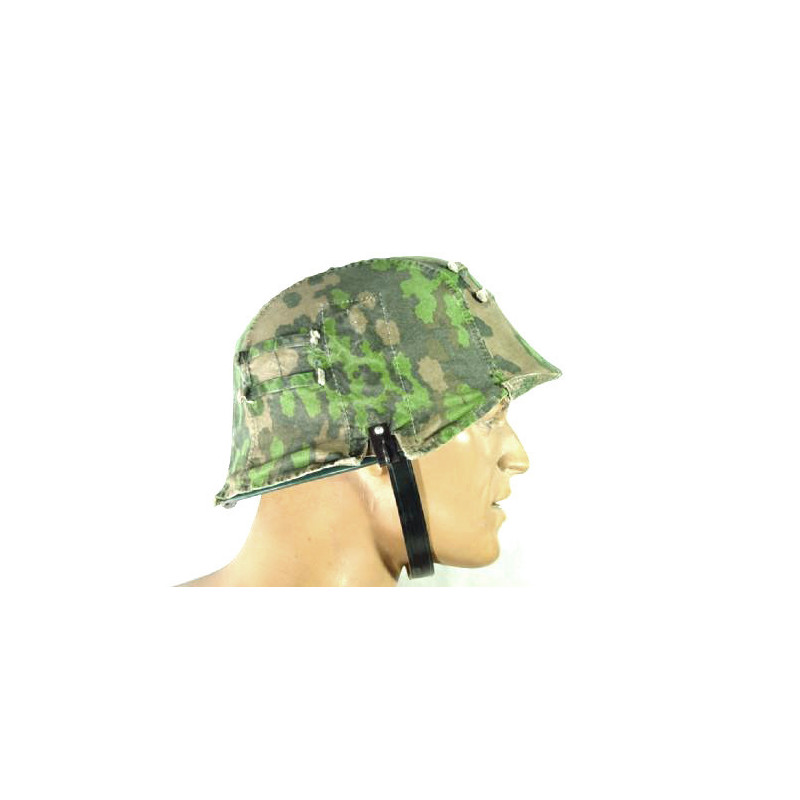 superbe couvre casque ancien Waff camouflé à crochets