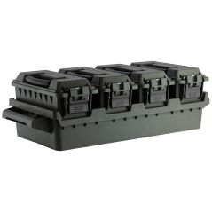 Set 4 caisses à munitions avec bac de transport
