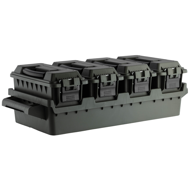 Set 4 caisses à munitions avec bac de transport