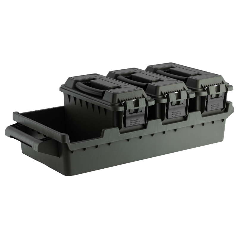 Set 4 caisses à munitions avec bac de transport Set 4 caisses à munitions avec bac de transport