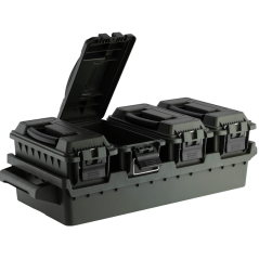 Set 4 caisses à munitions avec bac de transport