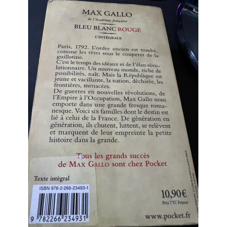 Livre Bleu Blanc Rouge l'Intégrale de Max Gallo