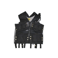 Gilet tactique ultra léger multipoches noir