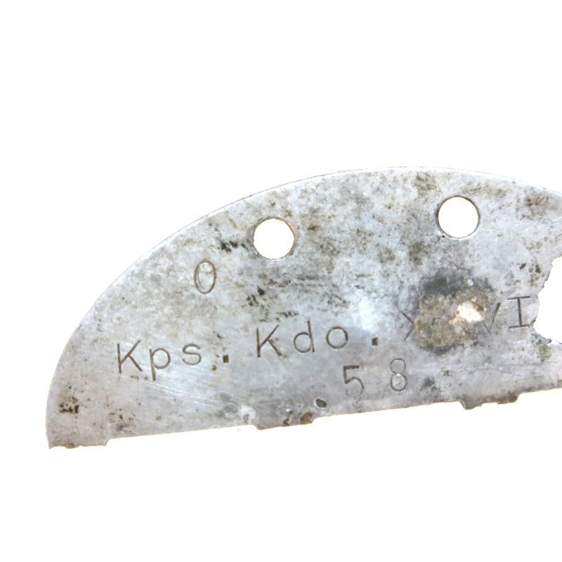 Dog tag German dead  ww2 from Normandie  pl 166 bo 20 