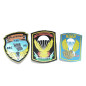 Lot de 3 insignes tissus Russe ref 42 bo 65