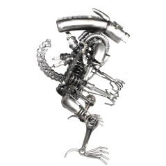 Statuette métallique d Alien
