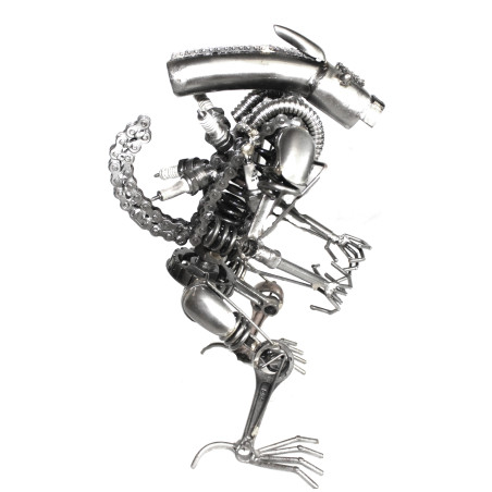 Statuette métallique d Alien