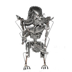 Statuette métallique du Predator avec ses massues