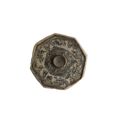 Boussole astrologique d'Asie du 19eme siècle pierre Blanche