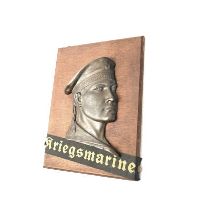 Tête de soldat regule kriegsmarine 39/45 sur bois