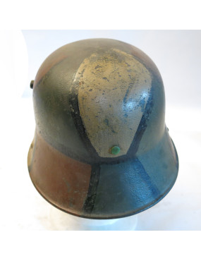 Casque Allemand Mod 1916 original camouflé ref ca 187