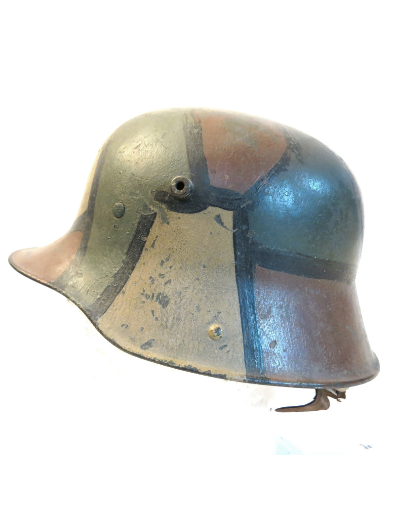 Casque Allemand Mod 1916 original camouflé ref ca 187