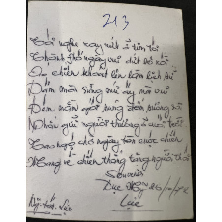 Photo originale commémorative de l'ARVN signée