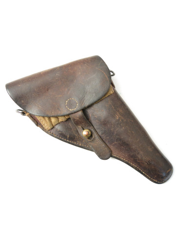 Etui cuir revolver Suisse 1882 daté 1915 ref et 788