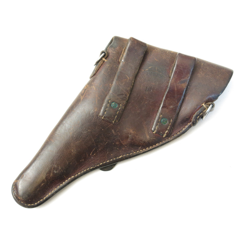 Etui cuir revolver Suisse 1882  daté 1915 ref et 788