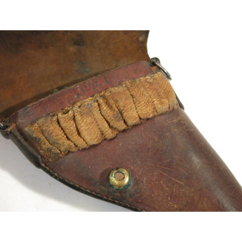 Etui cuir revolver Suisse 1882  daté 1910 ref et 711 