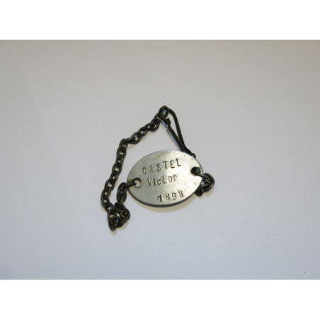 Plaque d'identité France modele 1881 Castel ref bo 20