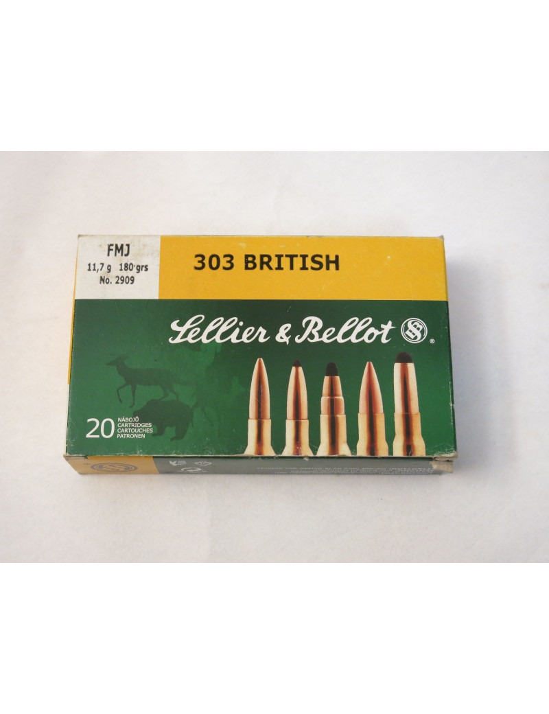 Boite de 20 cartouches 303 British FMJ Sellier bellot 