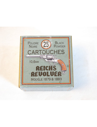 Boite de 25 cartouches 10.6 Reich revolver poudre noire 