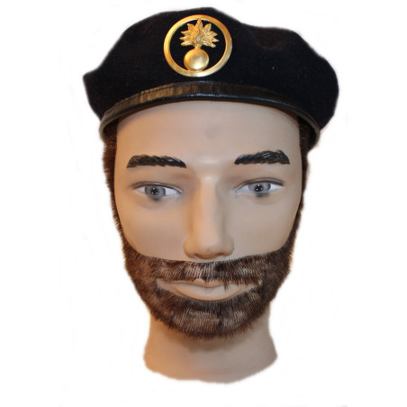 Beret de l'école militaire interarmées avec insigne