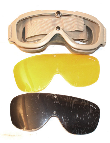 Masque / lunettes tactiques avec écrans jaune et noir Bollé