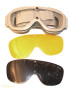 Masque / lunettes tactiques avec écrans jaune et noir Bollé