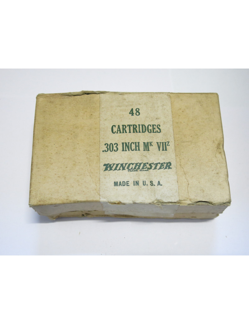 Rare boite vide cartouches 303 British de parachutage Winchester ref c 59