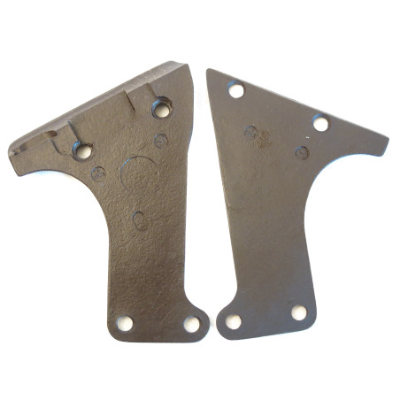 Paire de plaquettes MG 34 couleur marron